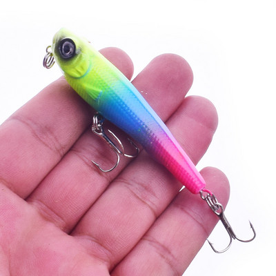 1 tk pliiatsiga püügilant 55 mm 8,2 g vee peal ujuv vobler kunstlik kõva sööt Crankbait Pesca Minnows kalastustarbed