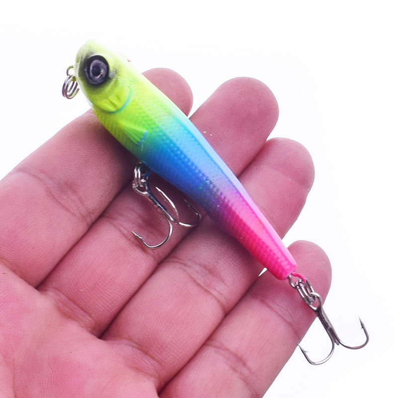 1 tk pliiatsiga püügilant 55 mm 8,2 g vee peal ujuv vobler kunstlik kõva sööt Crankbait Pesca Minnows kalastustarbed