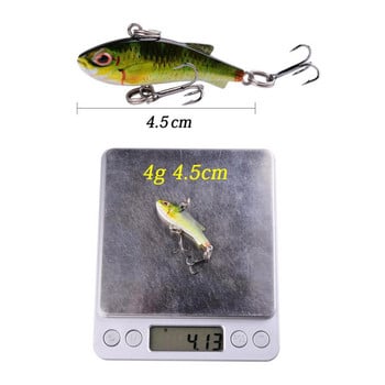 1 τεμ 42mm /4,2g VIB Fishing Lure All Layer 3D Eyes Wobbler Τεχνητά σκληρά πλαστικά δολώματα Carp Pesca