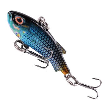 1 τεμ 42mm /4,2g VIB Fishing Lure All Layer 3D Eyes Wobbler Τεχνητά σκληρά πλαστικά δολώματα Carp Pesca