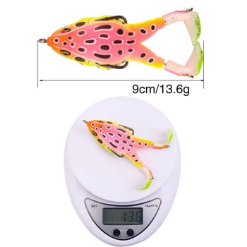 1 τμχ Δολώματα διπλής προπέλας Frog Soft Rubber 90mm 13,5g Topwater Jigging Wobbler Fishing Lure Bass Artificial Frog Bait Tackle