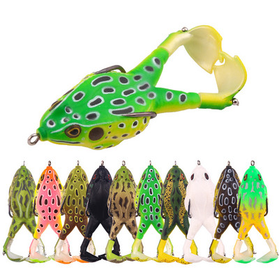1 db dupla propeller béka puha gumi csali 90 mm 13,5 g topwater jigging wobbler horgász csali basszus mesterséges béka csali kellék