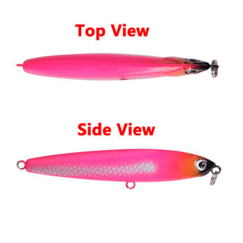 1 τεμ. Sinking Pencil Fishing Lure 10g 14g 18g Plastic Minnow Vibration Wobblers Winter Tackle Artificial Hard Bait for Pike Bass