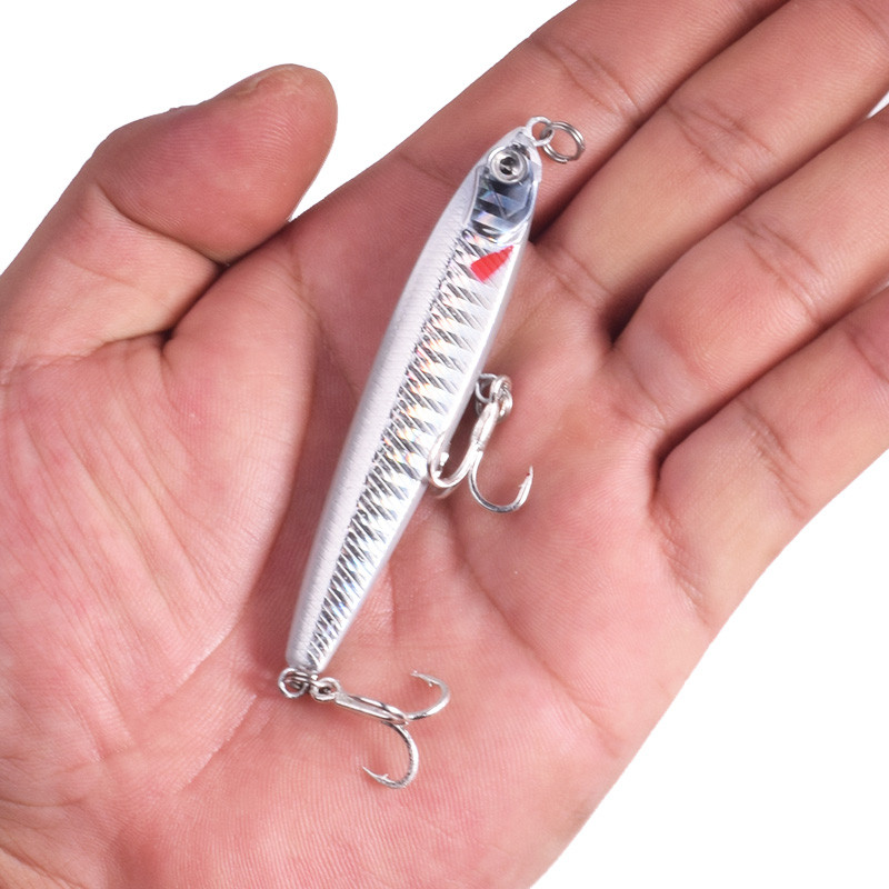 1 τεμ. Sinking Pencil Fishing Lure 10g 14g 18g Plastic Minnow Vibration Wobblers Winter Tackle Artificial Hard Bait for Pike Bass