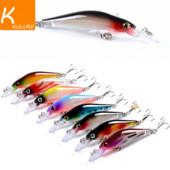 1 tk ujuv laser Minnow kalapüügi landid 8,3 cm 6,2 g Wobbler Crankbait Tackle 3D Eyes kõvast plastist sööt Bass haugi karpkala püük