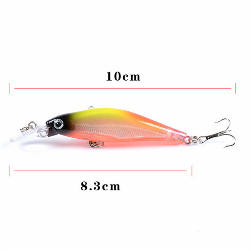 1 tk ujuv laser Minnow kalapüügi landid 8,3 cm 6,2 g Wobbler Crankbait Tackle 3D Eyes kõvast plastist sööt Bass haugi karpkala püük
