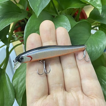 Magnetic Drive Rigge 70s Wobbler Fishing Lure for Bass Trout Floating Minnow 70mm 5.5g Твърди пластмасови примамки Риболов Lake Sea