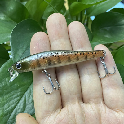 Magnetic Drive Rigge 70s Wobbler Fishing Lure for Bass Trout Floating Minnow 70mm 5,5g Hard Plastic Lures Fishing Lake Sea