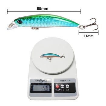 Slowly Sinking Minnow Fishing Lure 65mm 4g Artificial Japan Hard Bait Bass Pike Wobblers Crankbait Carp Fishing