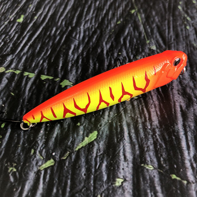 Pinnapealne pliiatslant 85mm 11g Topwater Walking the Dogs Freshwater Swimbait Fishing Vobbler haugi bassi kunstlikule kõvale söödale