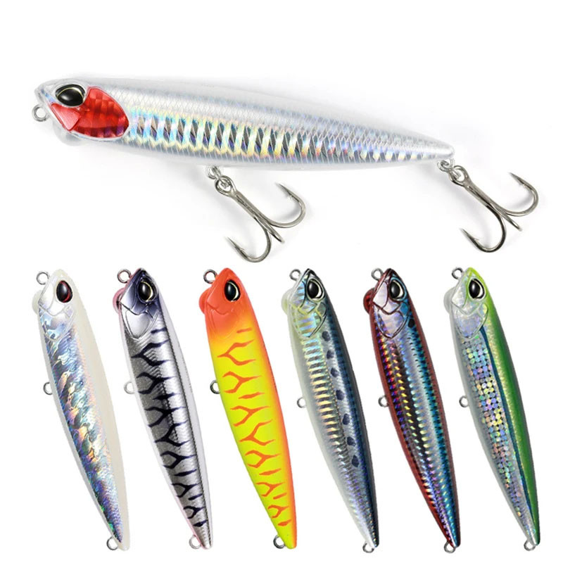 Pinnapealne pliiatslant 85mm 11g Topwater Walking the Dogs Freshwater Swimbait Fishing Vobbler haugi bassi kunstlikule kõvale söödale