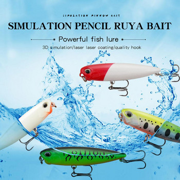 6,5cm/5,5g Topwater Pencil Dog Walker Fishing Lures with Hooks Long Casting Artificial Hard Bait Lure for Freshwater Saltwater