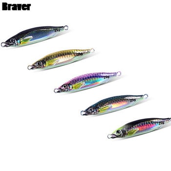 3D Long Cast Jig Fishing Lure 10g 15g 20g 25g Shore Jigging Sea Fishing Slow Jig Micro Jigg Ultra Slim Laser Artificial Bait