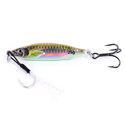 3D Long Cast Jig horgászcsali 10g 15g 20g 25g Shore Jigging Tengeri Horgászat Slow Jig Micro Jigg Ultra Slim lézeres mesterséges csali