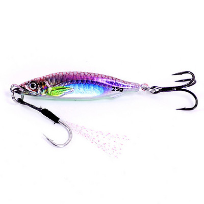 3D Long Cast Jig horgászcsali 10g 15g 20g 25g Shore Jigging Tengeri Horgászat Slow Jig Micro Jigg Ultra Slim lézeres mesterséges csali