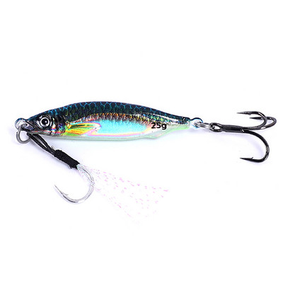 3D Long Cast Jig horgászcsali 10g 15g 20g 25g Shore Jigging Tengeri Horgászat Slow Jig Micro Jigg Ultra Slim lézeres mesterséges csali