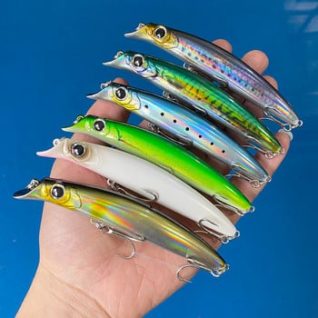 Θαλασσινό νερό Floating Fishing Lure Shallow Diving Minnow Tungsten 105mm 17,5g Long Casting Τεχνητό δόλωμα για σκουμπρί λαβράκι