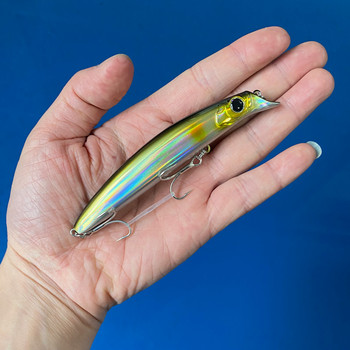 Морска плаваща риболовна примамка за плитко гмуркане Minnow Tungsten 105 mm 17,5 g Изкуствена примамка за дълъг замятане за лаврак скумрия