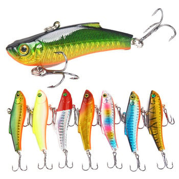 1 τεμ. Winter Ice Fishing Lure 7cm/18g Sinking Isca Artificial Rattlin Vibration VIB Hard Bait Crankbait Treble Hooks Tackle