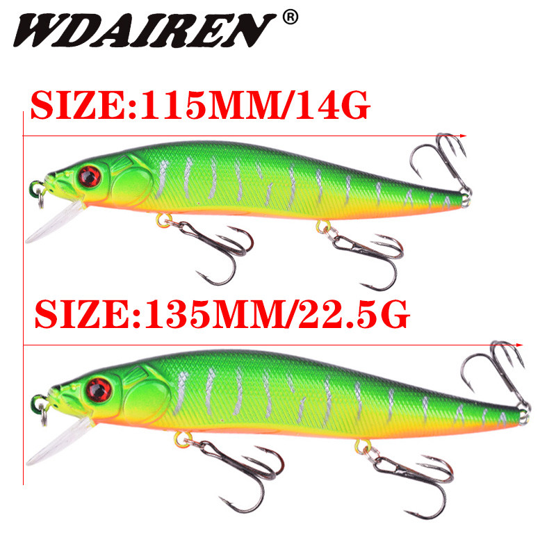 1 ks Rybárske návnady na ryby typu minnow 14g/23g Wobblery na crankbait, ostrieže 3D oči, umelá tvrdá návnada, šťuka, kapor, bas, plávajúce swimbait ryby