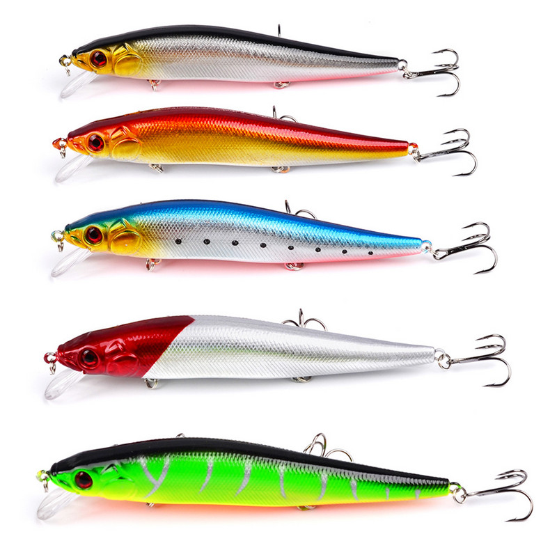1 ks Rybárske návnady na ryby typu minnow 14g/23g Wobblery na crankbait, ostrieže 3D oči, umelá tvrdá návnada, šťuka, kapor, bas, plávajúce swimbait ryby