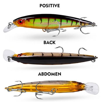 1 ΤΕΜ. Laser Minnow Fishing Lure 11CM 13G αγκίστρια pesca wobbler ψαριών μανιβέλα τεχνητό σκληρό δόλωμα Ιαπωνίας swimbait