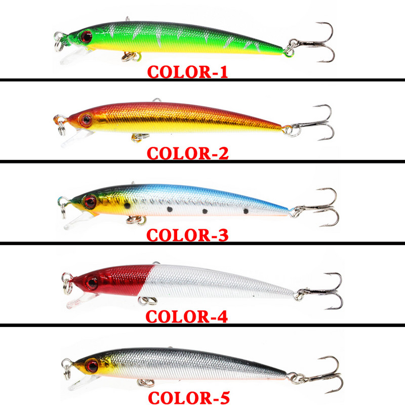 1 ΤΕΜ 9cm 6g Minnow Fishing Lures Wobbler Hard Baits Crankbaits ABS Τεχνητό δέλεαρ για Είδη ψαρέματος Bass Pike