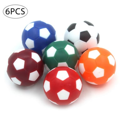 6 vnt. / aikštelė 32 mm mažas futbolo kamuolys, mini stalo futbolo kamuoliai, juodi baltas futbolo kamuolys pramogoms. Lankstus treniruojamas, atsipalaidavęs žaislas