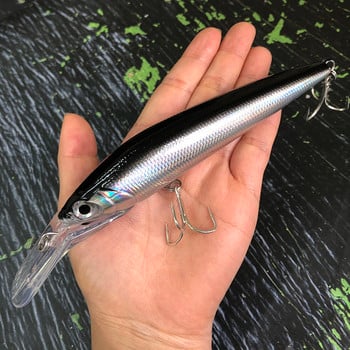 140mm 40g Sinking Trolling Slim Minnow Fishing Lure Wobbler Long Casting Swimbait για τρισδιάστατο τεχνητό σκληρό δόλωμα Saltwater Seabass