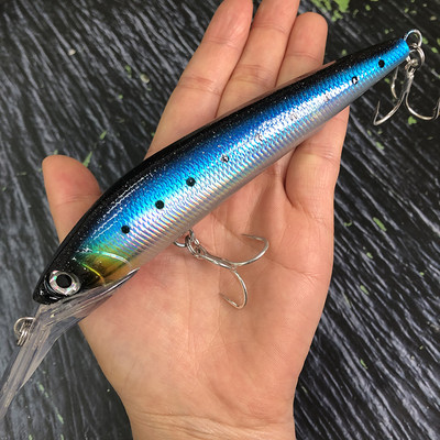 140 mm 40 g uppuv trolling Slim Minnow kalapüügipeibutis vobler Long Casting ujumissööt mereahvena 3D kunstlikule kõvale söödale