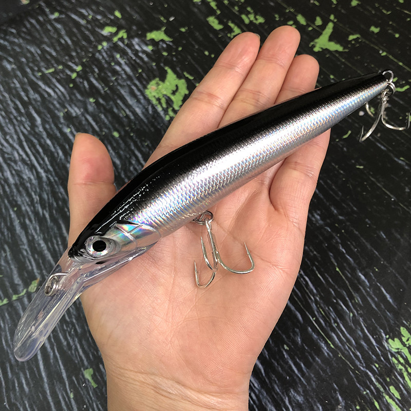 140 mm 40 g uppuv trolling Slim Minnow kalapüügipeibutis vobler Long Casting ujumissööt mereahvena 3D kunstlikule kõvale söödale