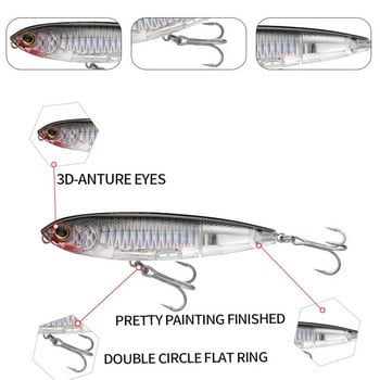 Surface Pencil Fishing Lure 17g Floating Wobbler Laser Hard Swimbait for Trout Bass Top Water Τεχνητά αξεσουάρ ψεύτικου δολώματος