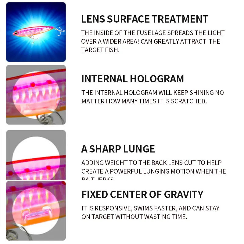 Površinski mamac za ribolov s olovkom 17 g Plutajući vobler Laser Tvrdi mamac za plivanje za pastrva Bass Top Water Umjetni lažni mamac Dodaci