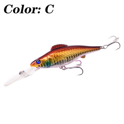 1 buc. Naluci de pescuit Wobblers de scufundare adâncă 12,5 cm 15 g Momeală mare Crankbait Minnow Trolling Plastic Artificial Hard Momeal pentru crap Stiuca Bas