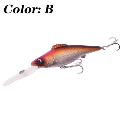 1 buc. Naluci de pescuit Wobblers de scufundare adâncă 12,5 cm 15 g Momeală mare Crankbait Minnow Trolling Plastic Artificial Hard Momeal pentru crap Stiuca Bas