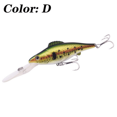 1 buc. Naluci de pescuit Wobblers de scufundare adâncă 12,5 cm 15 g Momeală mare Crankbait Minnow Trolling Plastic Artificial Hard Momeal pentru crap Stiuca Bas