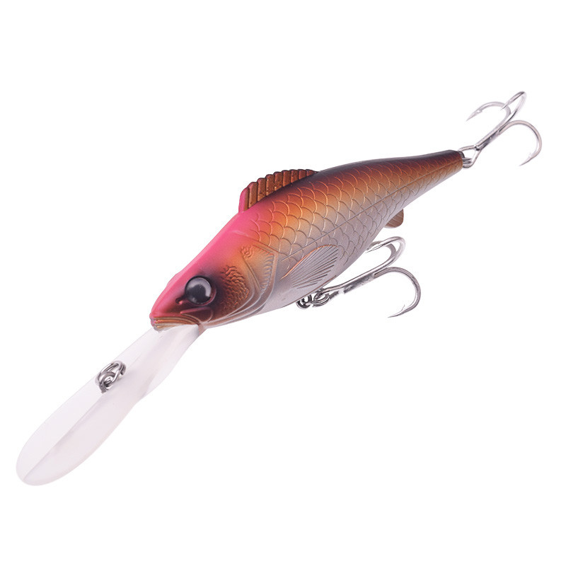 1 buc. Naluci de pescuit Wobblers de scufundare adâncă 12,5 cm 15 g Momeală mare Crankbait Minnow Trolling Plastic Artificial Hard Momeal pentru crap Stiuca Bas