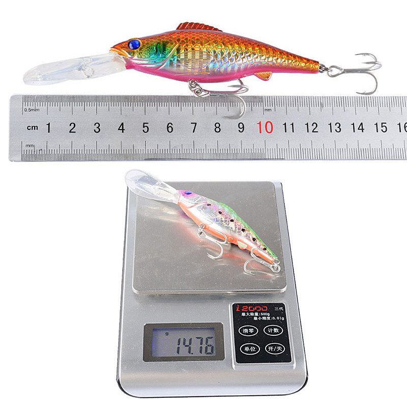 1 buc. Naluci de pescuit Wobblers de scufundare adâncă 12,5 cm 15 g Momeală mare Crankbait Minnow Trolling Plastic Artificial Hard Momeal pentru crap Stiuca Bas