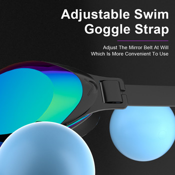 JSJM Нови очила за плуване Възрастни Противозамъгляващи се UV защитни лещи Мъже Жени Професионални силиконови регулируеми очила за плуване Унисекс