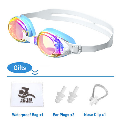 JSJM uued ujumisprillid Täiskasvanutele Uduvastane UV-kaitse Objektiiv Meestele Naistele Professionaalsed silikoonist reguleeritavad ujumisprillid Unisex