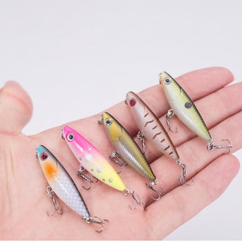 1PCS 4.5CM 2g плаваща мини молив риболовна примамка Crankbait Minnow Popper горна вода твърда примамка риболовна стръв