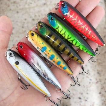 1 бр. Мини риболовна примамка Плаваща стръв молив 5 mm 3 g Crankbait Изкуствена пластмасова твърда примамка Воблери Риболовни принадлежности за бас щука