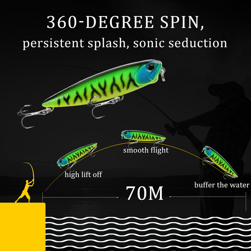 1tk Mini kalastuslant ujuv pliiatssööt 5 mm 3g väntsööt Tehisplastist kõva sööt Vooblerid Bass haugi kalastustarbed