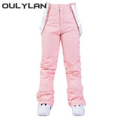 Παντελόνι Oulylan Ski Ανδρικό Γυναικείο Αντιανεμικό Αδιάβροχο Χειμερινό Παχύ Παντελόνι Χιονιού Υπαίθρια Αθλητικά Snowboarding Αναπνεύσιμο λουράκι παντελόνι