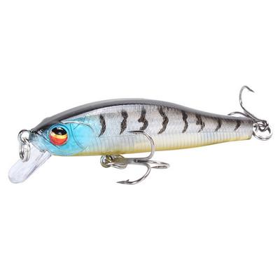 1 ks Rybárska návnada na ryby Minnow 7 cm 5,7 g Umelá tvrdá návnada na basy, voblery, crankbait 3D očká, potápavé plastové návnady, ryby, rybárčenie