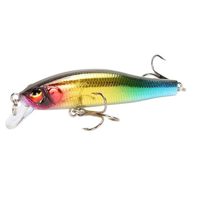 1 ks Rybárska návnada na ryby Minnow 7 cm 5,7 g Umelá tvrdá návnada na basy, voblery, crankbait 3D očká, potápavé plastové návnady, ryby, rybárčenie