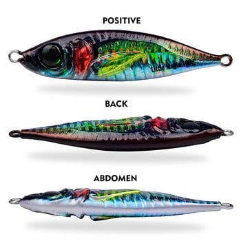 1PC 7g-80g Φωτεινής Εφέ Fast Sinking Metal Slow Jig Casting Trout Fishing Lure Bait Artificial Hard Jigging Lure Hook Tackle