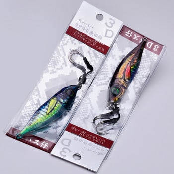 1PC 7g-80g Φωτεινής Εφέ Fast Sinking Metal Slow Jig Casting Trout Fishing Lure Bait Artificial Hard Jigging Lure Hook Tackle