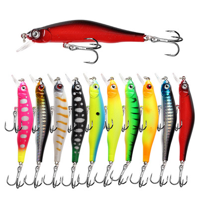 1 buc. Nalucă de pescuit de pescuit Minnow Wobblers Momeală artificială tare Ochi 3D 8 cm 8,5 g Momeli de plastic Crankbait de înaltă calitate Pește Pesca