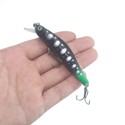 1tk uppuvad Minnow Fishing Lure Voblerid kõva kunstsööt 3D silmad 8cm 8,5g Kvaliteetne Crankbait Plastsöödad Fish Pesca